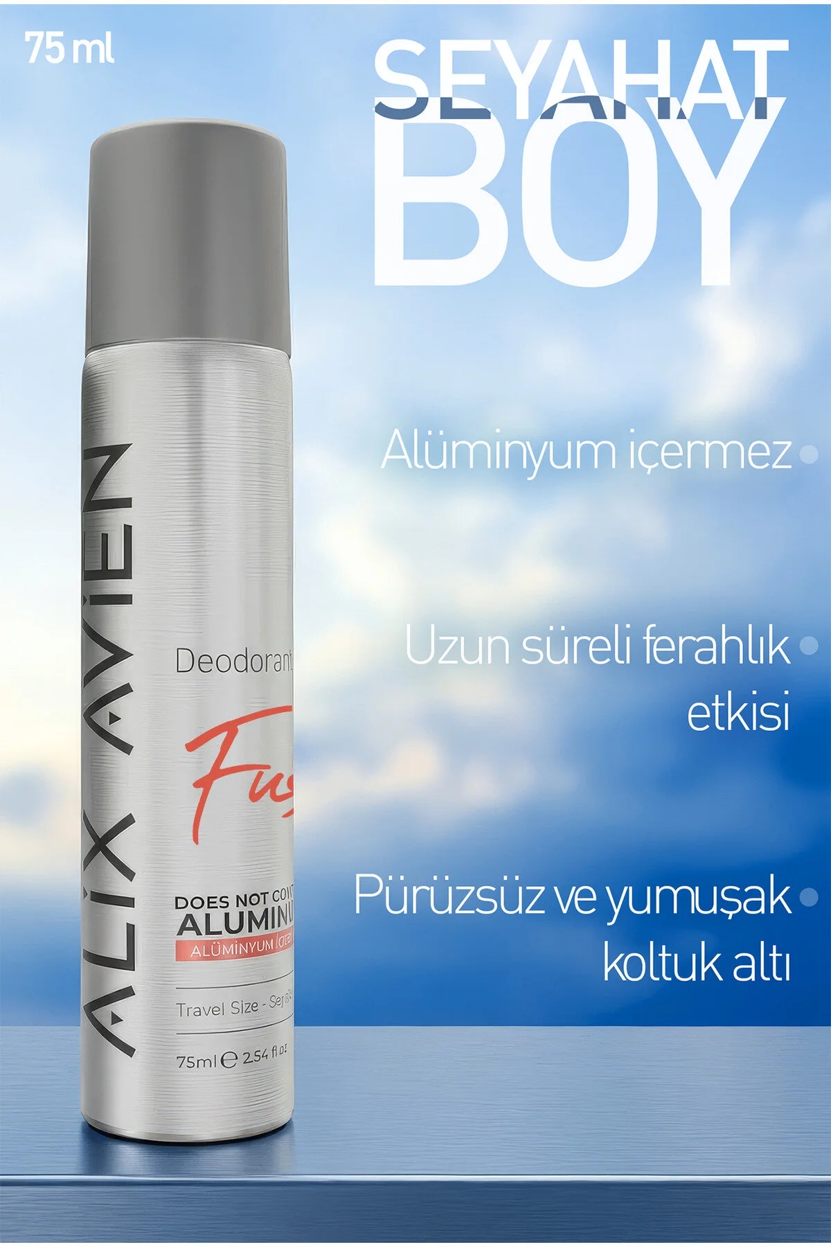 Alix Avien Alüminyumsuz Kadın Deodorant Sprey 75 ML - Fusion