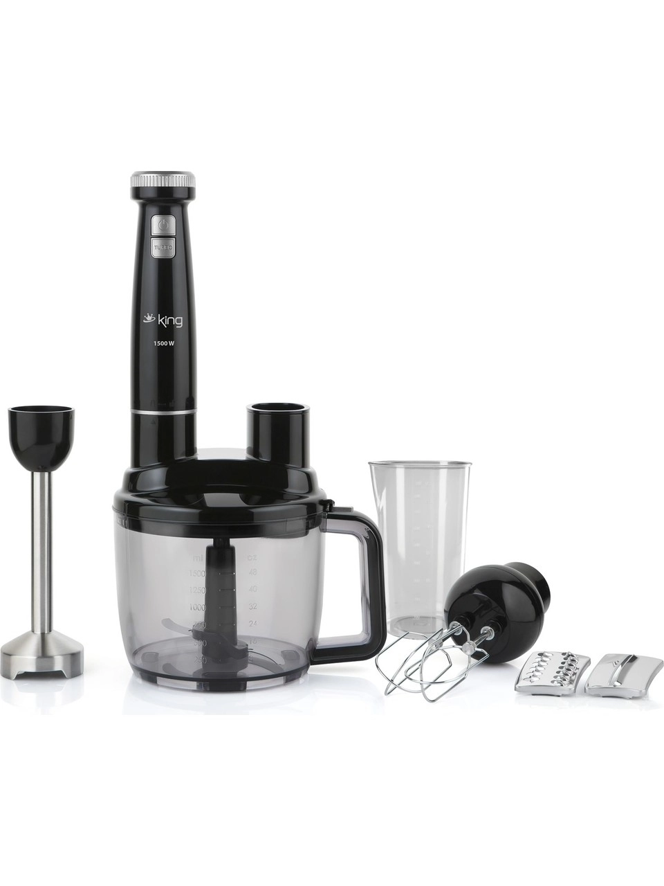 King KKB973 Bodie Siyah Gümüş 1500 W Blender Seti