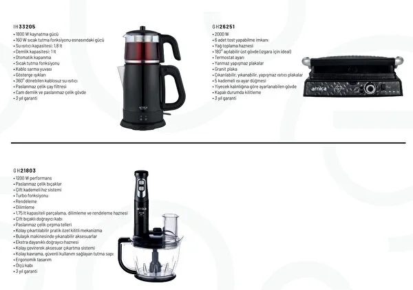 Arnica ST90007 Siyah 3’lü Çeyiz Seti