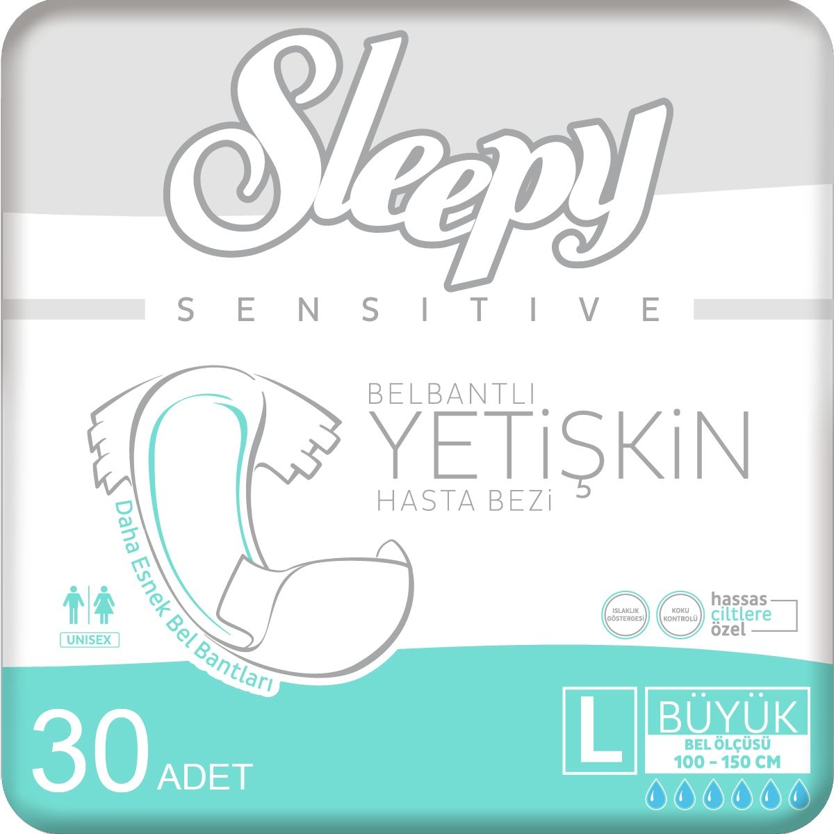 Sleepy 4lü Large Yetişkin Hasta Bezi 30x4 Adet ( 120 Adet)