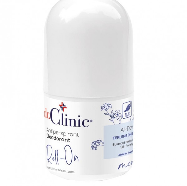 Dr.Clinic Antiperspirant Men Deodorant Roll-On 50ml X 2 Adet
