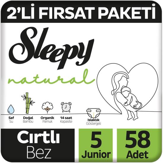 Sleepy Natural 5 Numara Junior 58’li Bebek Bezi