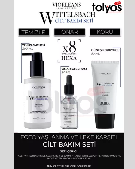 Viorleans Laboratoires WITTELSBACH Yaşlanma Ve Leke Karşıtı 3 Adımlı Cilt Bakım Seti