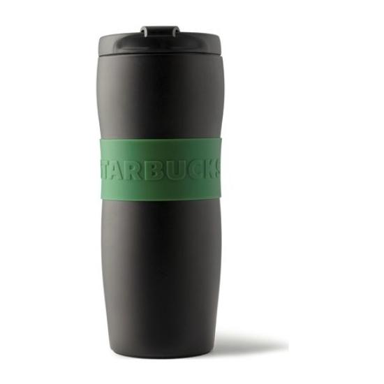 Starbucks® Klasik Seri Termos-Mat Yeşil-Siyah Renkli 355 ml