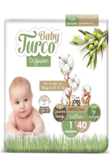 Baby Turco Jumbo Bebek Bezi No: 1 Newborn 40’lı