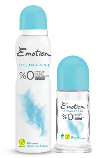  Emotion Ocean Fresh Deo Sprey 150ml & Roll On 50ml 2 Adet