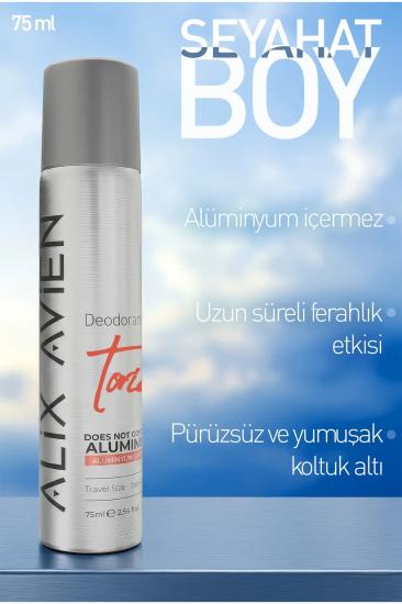 Alix Avien Alüminyumsuz Kadın Deodorant Sprey 75 ML - Toria