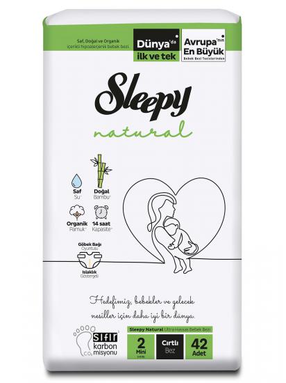 Sleepy Natural 2 Numara Mini 84’lü Bebek Bezi