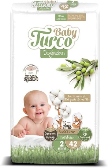 Baby Turco Doğadan Bebek Bezi No: 2-42 Adet