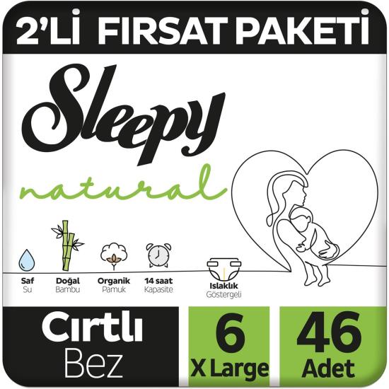 Sleepy Natural 6 Numara XLarge 46’lı Bebek Bezi