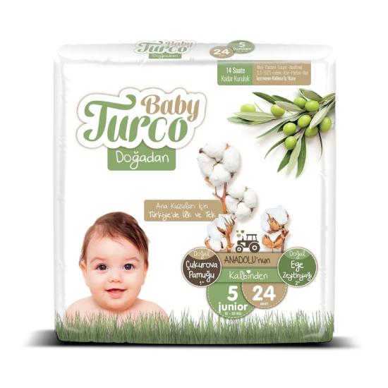 Baby Turco Doğadan Bebek Bezi No:5-24 Adet