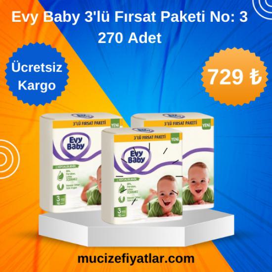 Evy Baby Bebek Bezi 3’lü Fırsat Paketi No: 3 -270 Adet