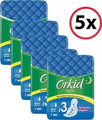 Orkid Maxi Hijyenik Ped Gece No :3 Tekli 7’li x5-35 Adet